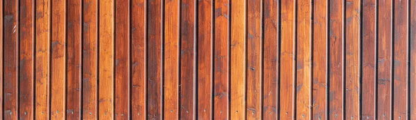 Old Painted Wooden Wall Planks Texture Panoramic Background — Stock Photo, Image