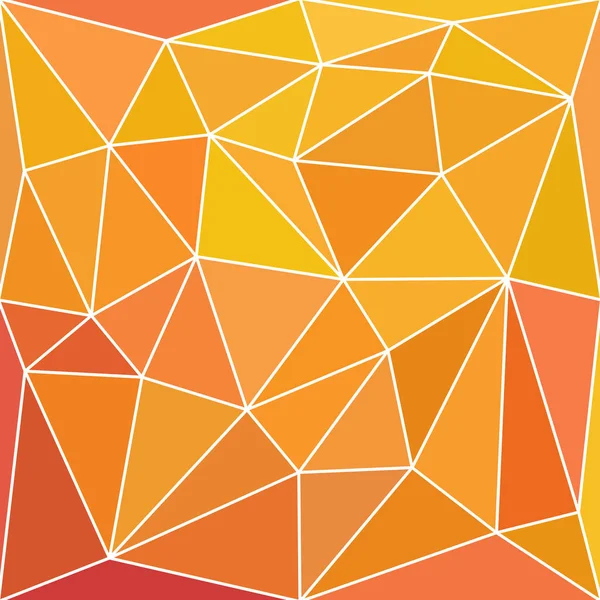Треугольная Многоцветная Абстрактная Сетка Стекла Белым Контуром Оттенках Оранжевого Желтого — стоковый вектор