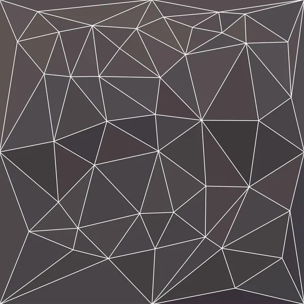 Треугольная Многоцветная Абстрактная Сетка Стекла Белым Контуром Оттенках Серого Коричневого — стоковый вектор