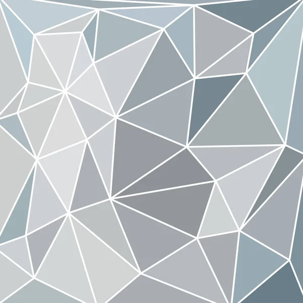 Треугольная Многоцветная Абстрактная Сетка Стекла Белым Контуром Оттенках Серого — стоковый вектор