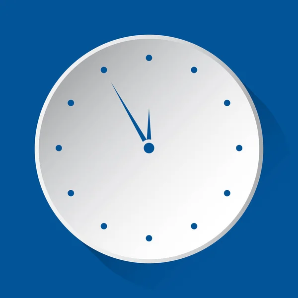 Reloj Última Hora Icono Azul Simple Botón Blanco Con Sombra — Archivo Imágenes Vectoriales