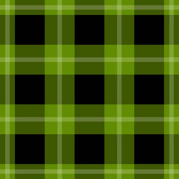 シームレス パターン 暗いと明るい緑のタータン 白縞のテーブル クロス — ストックベクタ