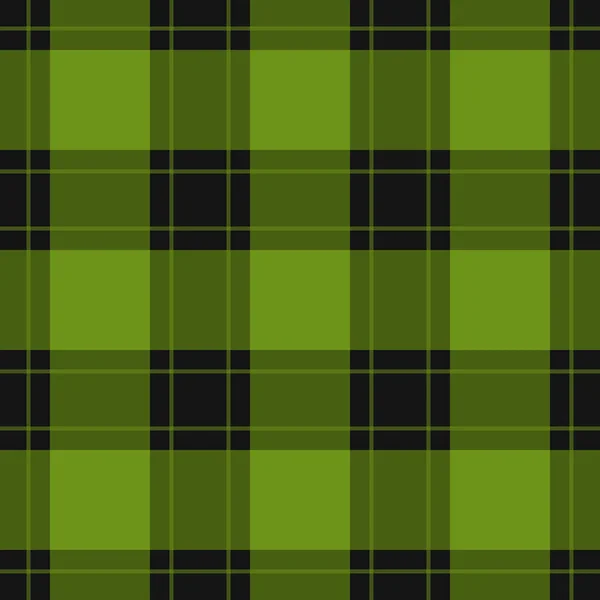 Vzor Bezešvé Černé Tmavé Světlé Zelené Tartan Ubrus Zelenými Pruhy — Stockový vektor