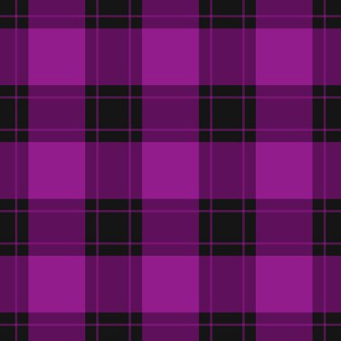 Dikişsiz desen - siyah, karanlık ve parlak mor tartan, mor çizgili masa örtüsü