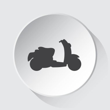 Scooter - beyaz tuş üzerinde basit gri görüntülenmesi