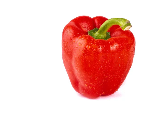 Verse Rode Paprika Verse Groenten Geïsoleerd Met Achtergrond Witte Achtergrond — Stockfoto