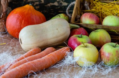 Balkabağı ve diğer sebzeler. Hokkaido ve tereyağı ezmesi. Sonbahar renkleri. Taze sebzeler. Bir çiftçinin sebzeleri. Sonbahar geliyor. Cadılar Bayramı partisi.