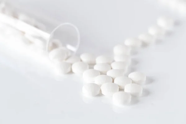 Φάρμακα Διάφορες Μορφές Μεγάλος Αριθμός Δισκίων Συνταγογραφούμενα Χάπια Παραγωγή Φαρμάκων — Φωτογραφία Αρχείου