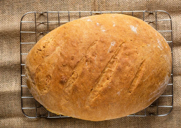 Yapımı Ekmek Yapımı Hamur Işleri Buğday Unundan Yapılmış Lezzetli Sağlıklı — Stok fotoğraf