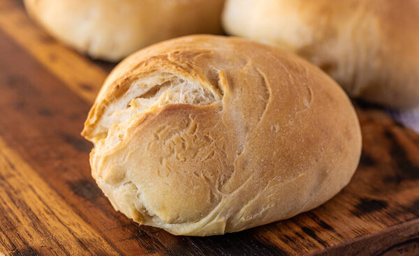 Homemade wheat rolls. Fresh bread. Homemade pastries. Cooking and baking together. Salt rolls. Bread in the basket.