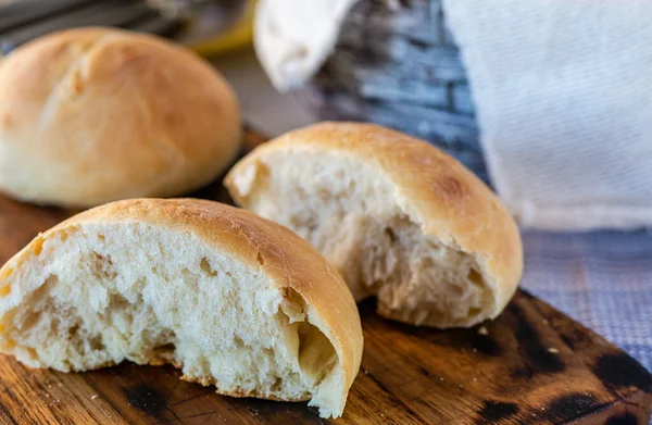 Yapımı Buğday Ekmeği Taze Ekmek Yapımı Hamur Işleri Birlikte Yemek — Stok fotoğraf