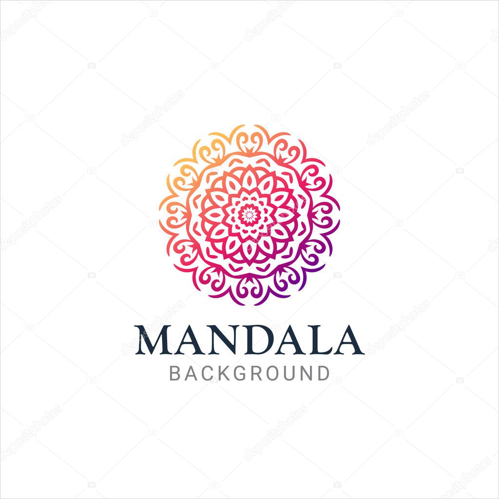 Luxurious Gradient Mandala Vector Background