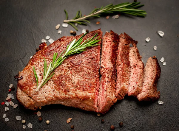 Bistecca Pronta Mangiare Razze Manzo Angus Nere Nuova York Con — Foto Stock