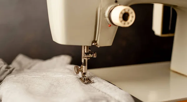 Близкий Обзор Деталей Швейной Машины — стоковое фото
