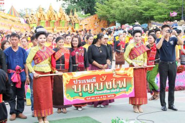 Rasisalai,Sisaket,Tayland - 31 Mayıs 2019 : Thai grubu performans sergiliyor