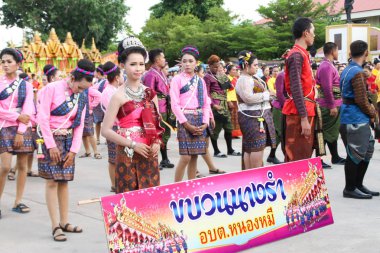Rasisalai,Sisaket,Tayland - 31 Mayıs 2019 : Thai grubu performans sergiliyor