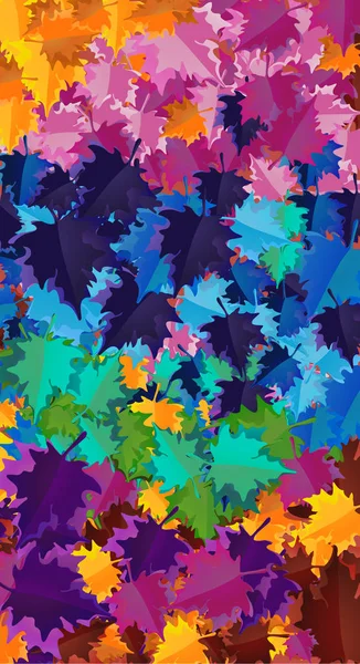Fond d'automne avec des feuilles réalistes sur le style aquarelle . — Image vectorielle
