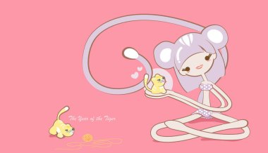 sevimli kızlar vektör tasarım set Zodiac Concept 