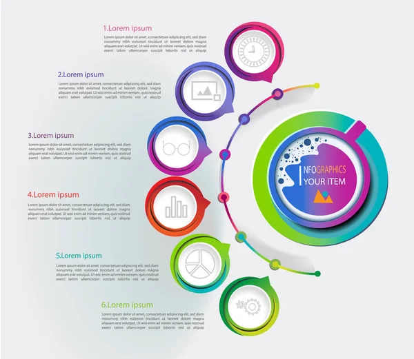 Business data visualization. Process chart. Abstract elements of — Stock Vector