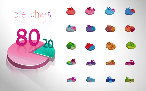 Набор схем бизнес-цикла, круговая диаграмма для документов, представитель
