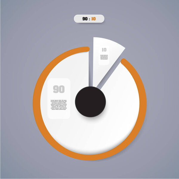 Набор схем бизнес-цикла, круговая диаграмма для документов, представитель
