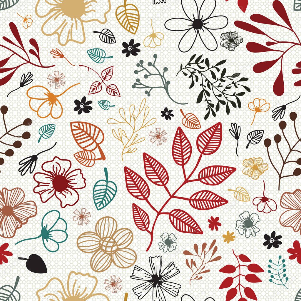 Seamless pattern Vintage Floral.