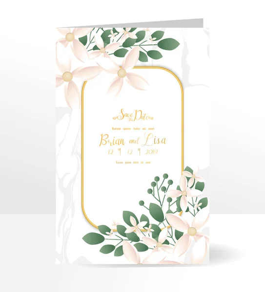 Carte de voeux de luxe beau style de fleurs . — Image vectorielle