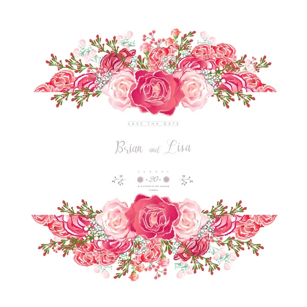 Carte de voeux de luxe beau style de fleurs . — Image vectorielle