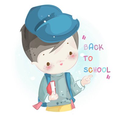 El inananküçük bir çocuk. Vektör çizimi