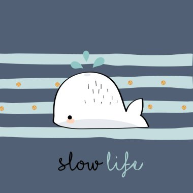 Sevimli balina çizimleri El çizimi balina hareketleri Renkli yüz gülümsemesi kusursuz desen ve çizim