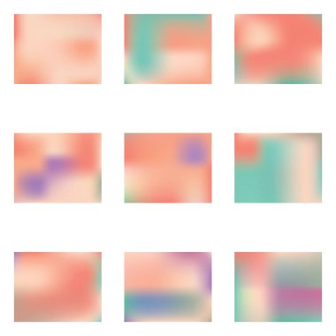 Degrade Mesh farklı renklerde boyanmış.