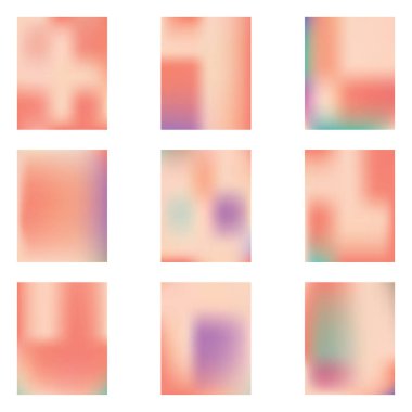 Degrade Mesh farklı renklerde boyanmış.