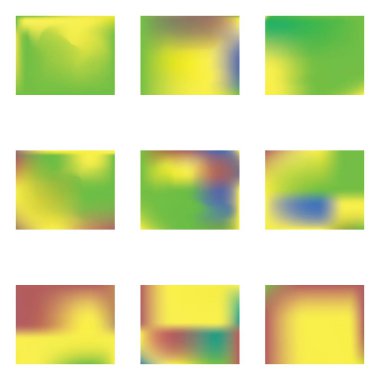 Degrade Mesh farklı renklerde boyanmış.