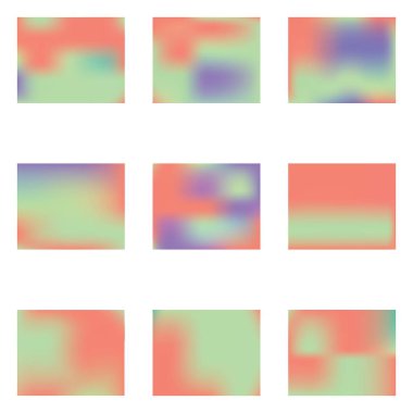 Degrade Mesh farklı renklerde boyanmış.