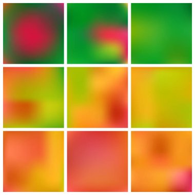 Degrade Mesh farklı renklerde boyanmış.