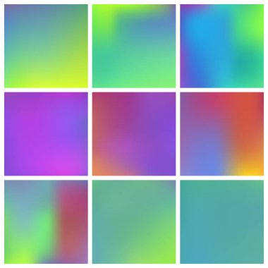 Degrade Mesh farklı renklerde boyanmış.