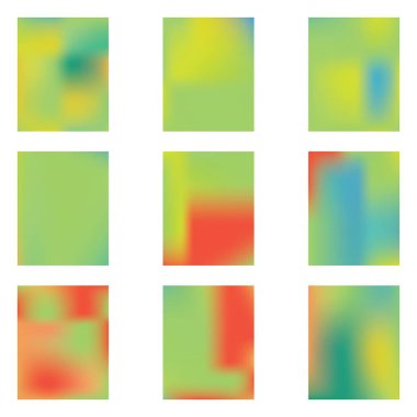 Degrade Mesh farklı renklerde boyanmış.