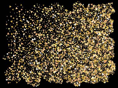 Siyah arka planda kaotik üçgenler.