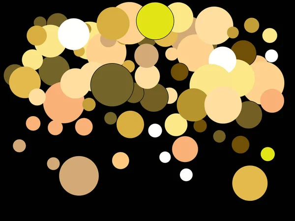 Abstraktní zlaté kruhy pro svátky. — Stockový vektor