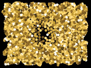 Siyah arka planda kaotik çevrelerde.