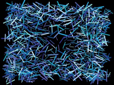 Siyah arka plan üzerinde kaotik restangles.