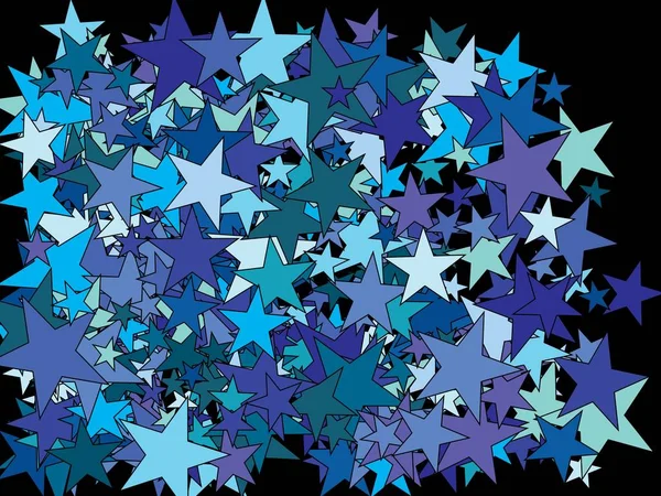 Coloridas estrellas de confeti cayendo . — Vector de stock