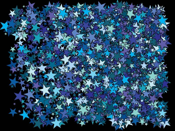 Étoiles confettis colorés tombant . — Image vectorielle