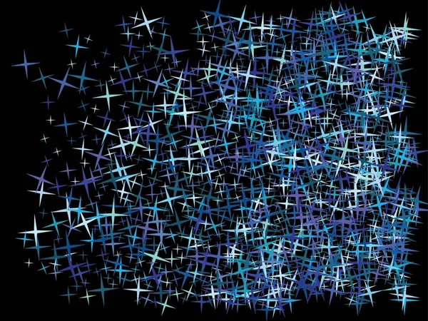 Abstract blue stars for holidays.