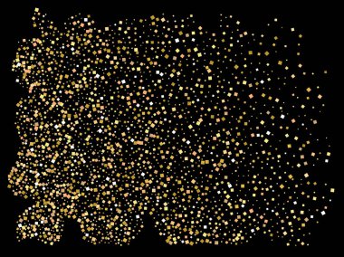 Siyah arka plan üzerinde kaotik kareler.