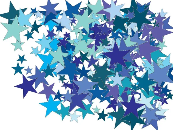Estrellas azules abstractas para vacaciones . — Vector de stock