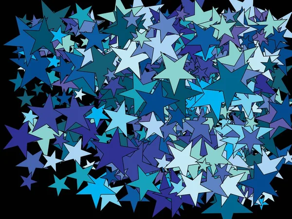 Caída de estrellas azules . — Vector de stock