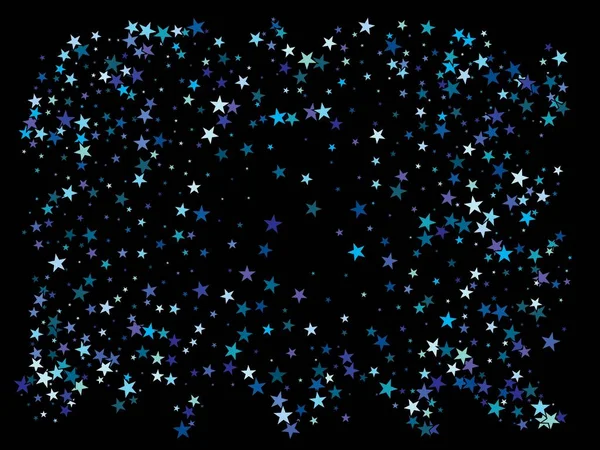 Färgglada konfetti stjärnor fallande. — Stock vektor
