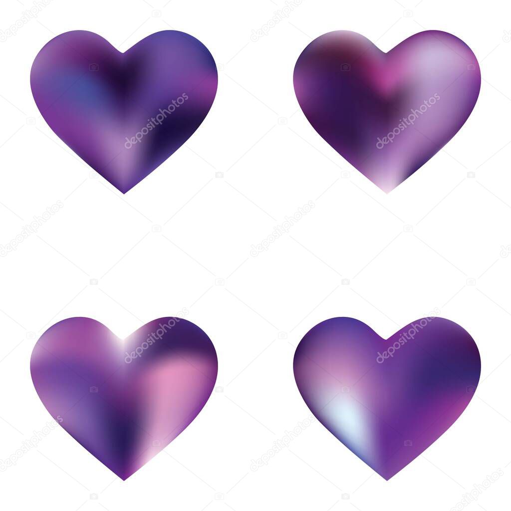 Kit of chromatic backgrounds hearts.