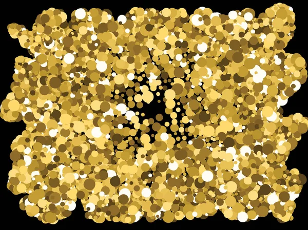 Fallande gyllene färg cirklar. — Stock vektor